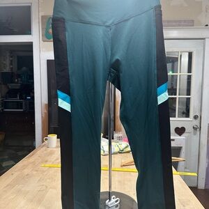 Teal and Black Athletic Leggings
